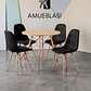 Comedor Redondo Melamina 4 Sillas Buckle – Mesa Eames - Miniatura 8