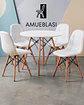 Comedor Redondo Melamina Eames 4 Sillas Buckle  - Miniatura 9
