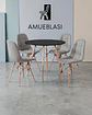 Comedor Redondo Melamina Eames 4 Sillas Buckle  - Miniatura 11