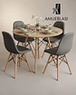 Comedor Redondo Melamina Eames 4 Sillas Buckle  - Miniatura 1