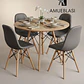 Comedor Redondo Melamina 4 Sillas Buckle – Mesa Eames - Miniatura 1