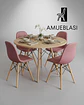 Comedor Redondo Melamina Eames 4 Sillas Buckle  - Miniatura 17