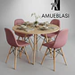 Comedor Redondo Melamina 4 Sillas Buckle – Mesa Eames - Miniatura 17