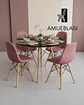 Comedor Redondo Melamina Eames 4 Sillas Buckle  - Miniatura 18