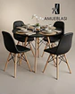 Comedor Redondo Melamina Eames 4 Sillas Buckle  - Miniatura 19