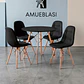 Comedor Redondo Melamina 4 Sillas Buckle – Mesa Eames - Miniatura 20