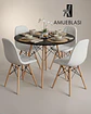 Comedor Redondo Melamina Eames 4 Sillas Buckle  - Miniatura 22