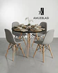 Comedor Redondo Melamina Eames 4 Sillas Buckle  - Miniatura 23