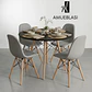Comedor Redondo Melamina 4 Sillas Buckle – Mesa Eames - Miniatura 23