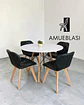 Comedor Redondo Melamina Eames con Sillas Radar Fiori  - Miniatura 2
