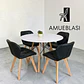 Comedor Redondo Melamina 4 Sillas Radar Fiori – Mesa Eames - Miniatura 2