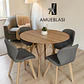 Comedor Redondo Melamina 4 Sillas Radar Fiori – Mesa Eames - Miniatura 1