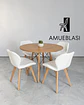 Comedor Redondo Melamina Eames con Sillas Radar Fiori  - Miniatura 3