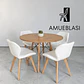 Comedor Redondo Melamina 4 Sillas Radar Fiori – Mesa Eames - Miniatura 3