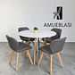 Comedor Redondo Melamina 4 Sillas Radar Fiori – Mesa Eames - Miniatura 4