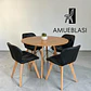 Comedor Redondo Melamina 4 Sillas Radar Fiori – Mesa Eames - Miniatura 5