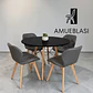 Comedor Redondo Melamina 4 Sillas Radar Fiori – Mesa Eames - Miniatura 11