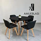 Comedor Redondo Melamina 4 Sillas Radar Fiori – Mesa Eames - Miniatura 12