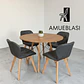Comedor Redondo Melamina 4 Sillas Radar Fiori – Mesa Eames - Miniatura 16