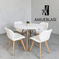 Comedor Redondo Melamina 4 Sillas Radar Fiori – Mesa Eames - Miniatura 17