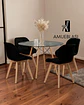 Comedor Redondo Vidrio Eames con Sillas Radar Fiori  - Miniatura 4