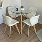 Comedor Redondo Vidrio 4 Sillas Radar Fiori – Mesa Eames 80cm - Miniatura 2