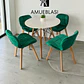 Comedor Mesa Redondas Melamina Eames + 4 Sillas Radar Velvet - Miniatura 23
