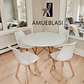 Comedor Redondo Melamina 4 Sillas Tulip – Mesa Eames - Miniatura 22