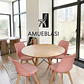 Comedor Redondo Melamina 4 Sillas Tulip – Mesa Eames - Miniatura 28