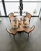 Comedor Redondo Tulip Nórdico con Sillas Lombardia - Miniatura 2