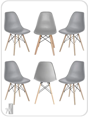Pack 6 Sillas Eames
