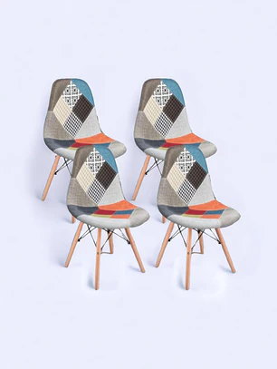 Pack 4 Sillas Patchwork