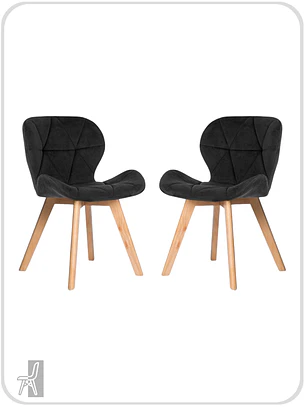 Pack 2 Sillas Radar Velvet