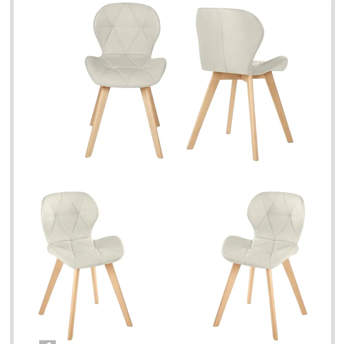 Pack 4 Sillas Radar Velvet 2