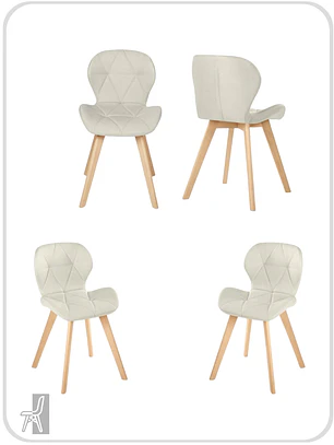 Pack 4 Sillas Radar Velvet