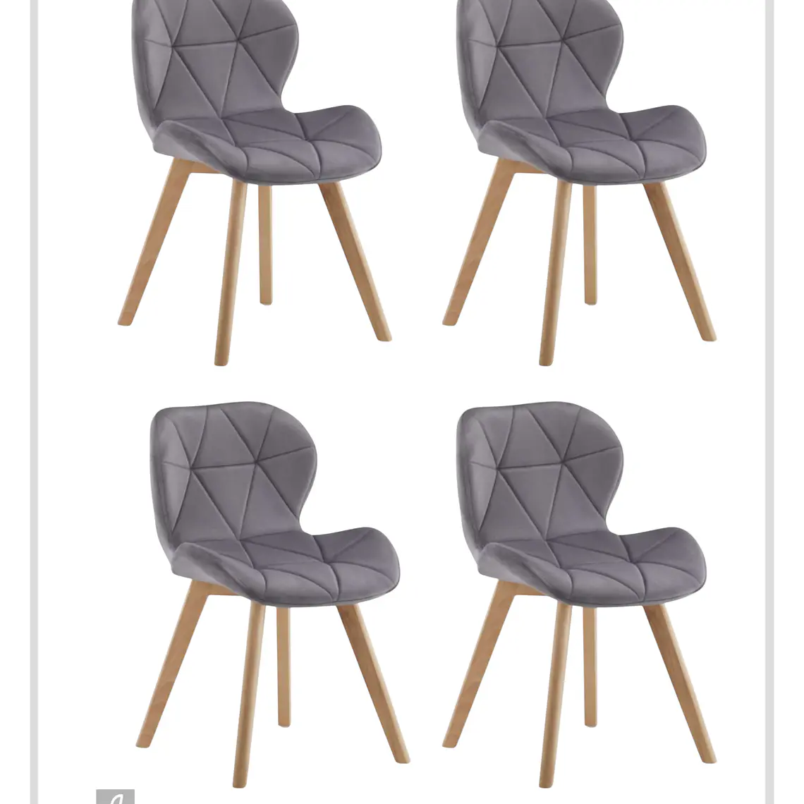 Pack 4 Sillas Radar Velvet 5