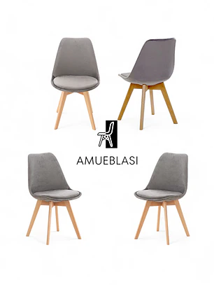 Pack 4 Silla Tulip Velvet