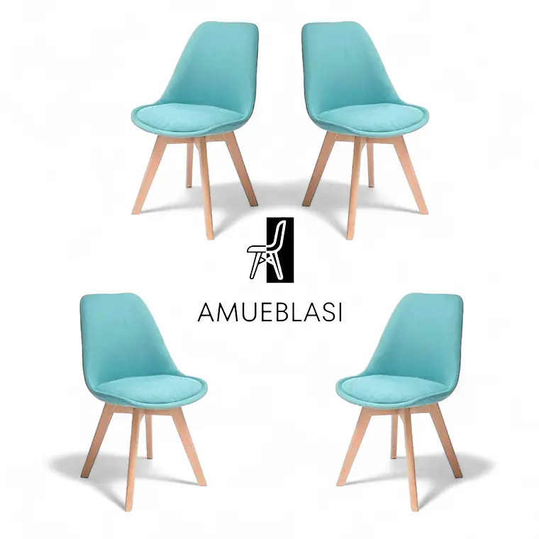 Pack 4 Silla Tulip Velvet 3