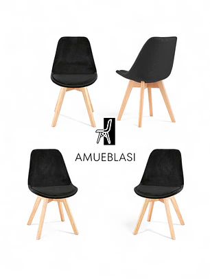 Pack 4 Silla Tulip Velvet