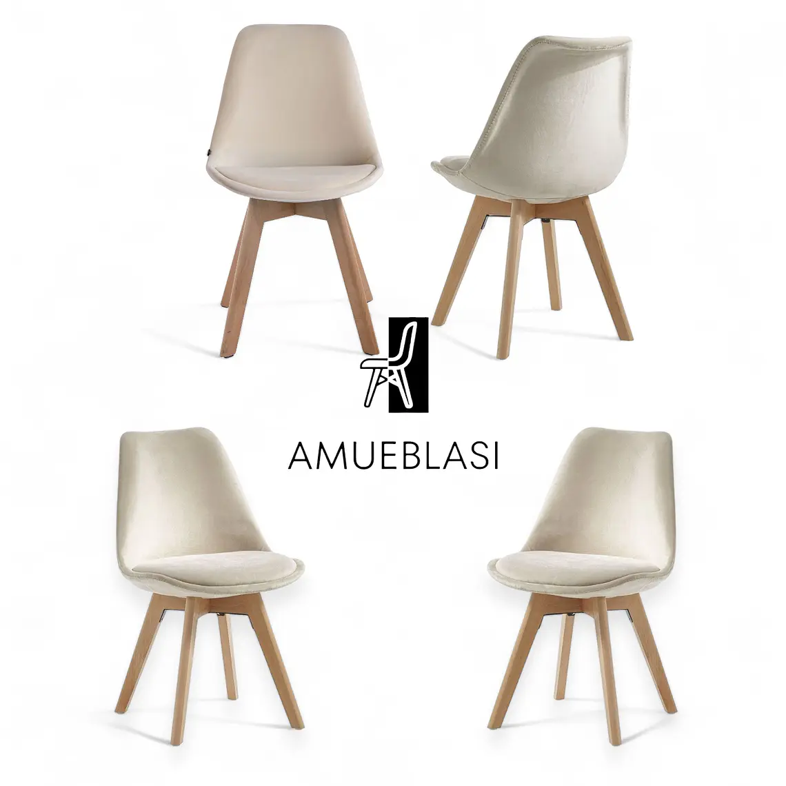 Pack 4 Silla Tulip Velvet 5