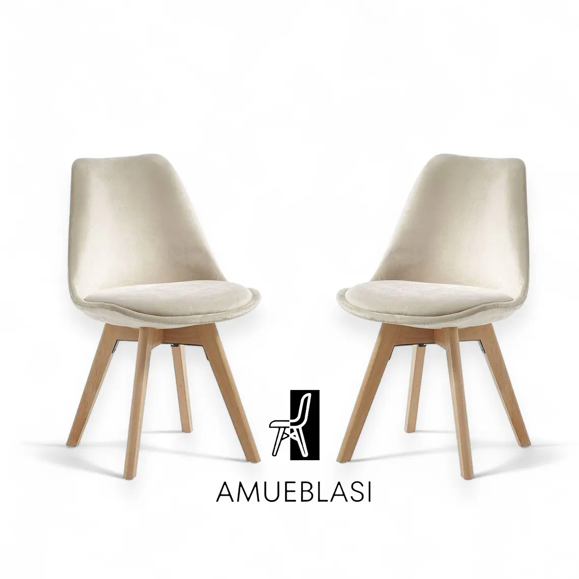 Pack 2 Sillas Tulip Velvet 5