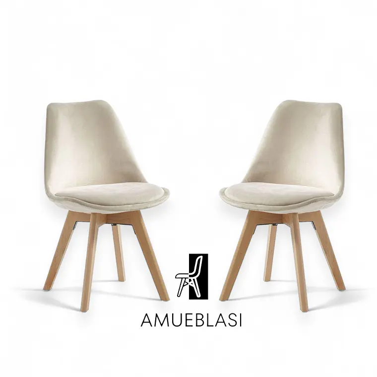 Pack 2 Sillas Tulip Velvet 5