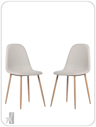 Pack 2 Sillas Scoop Wood