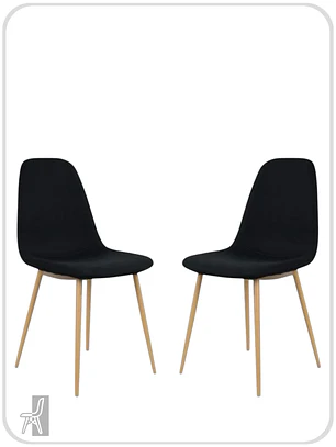 Pack 2 Sillas Scoop Wood