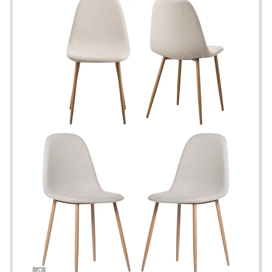 Pack 4 Silla Scoop Wood 1