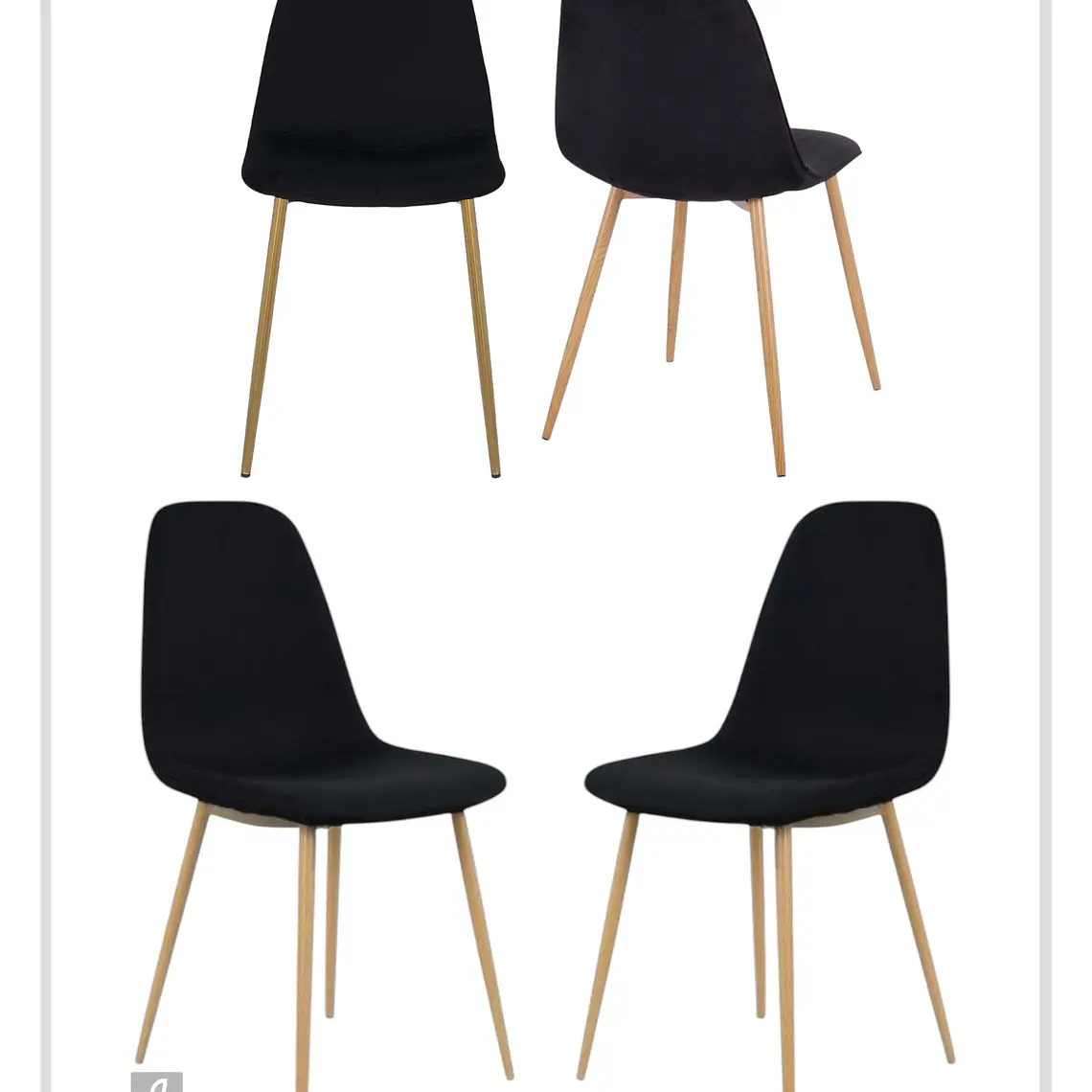 Pack 4 Silla Scoop Wood 2