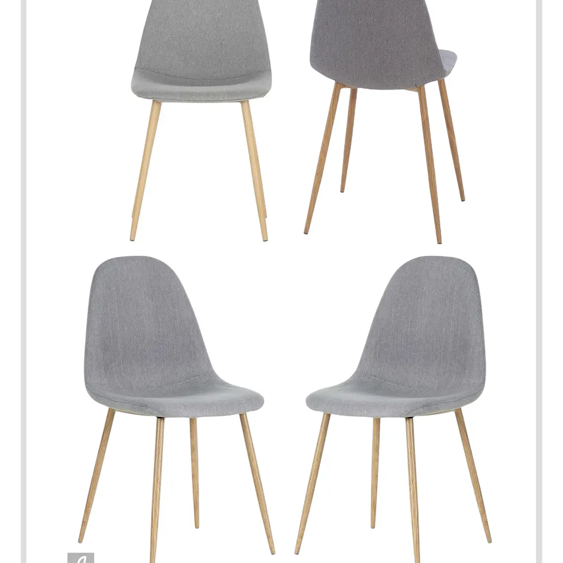 Pack 4 Silla Scoop Wood 3