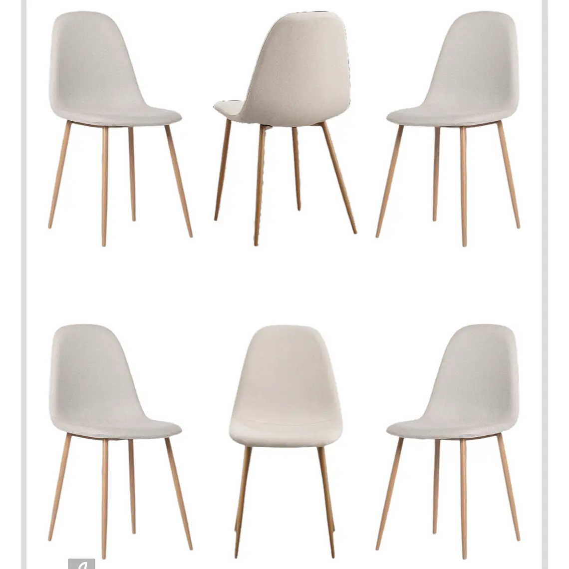 Pack 6 Sillas Scoop Wood 1