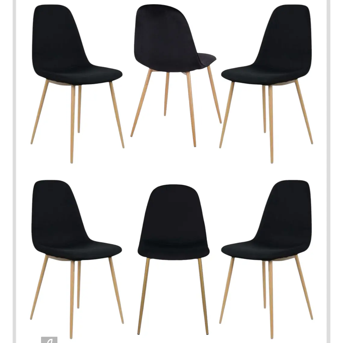 Pack 6 Sillas Scoop Wood 2