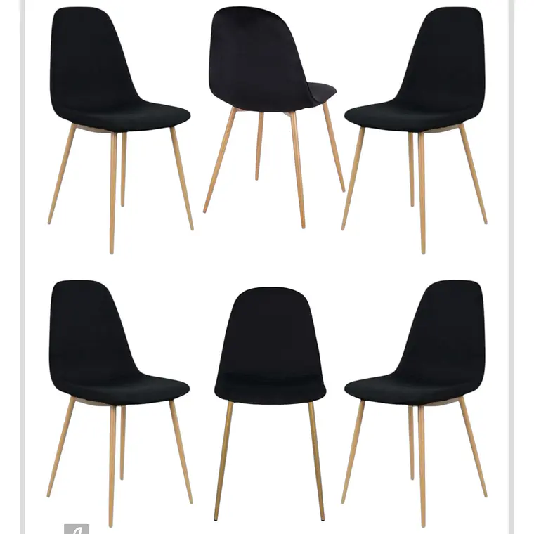 Pack 6 Sillas Scoop Wood 2